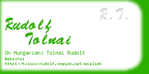 rudolf tolnai business card